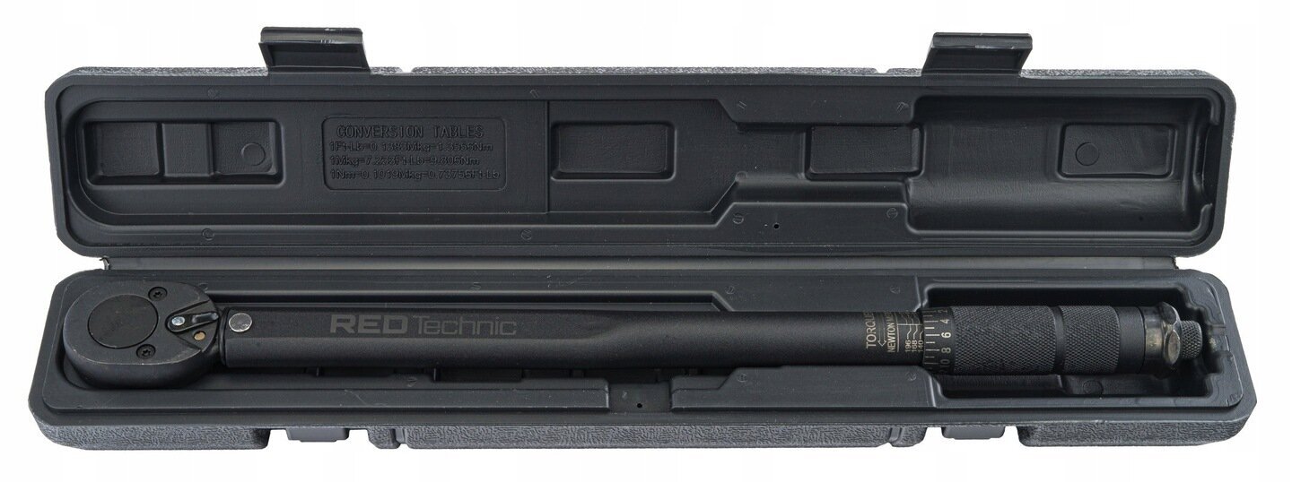 Dinamometrinis raktas Red Technic RTKD0091, 1/2", 28-210Nm kaina ir informacija | Mechaniniai įrankiai | pigu.lt