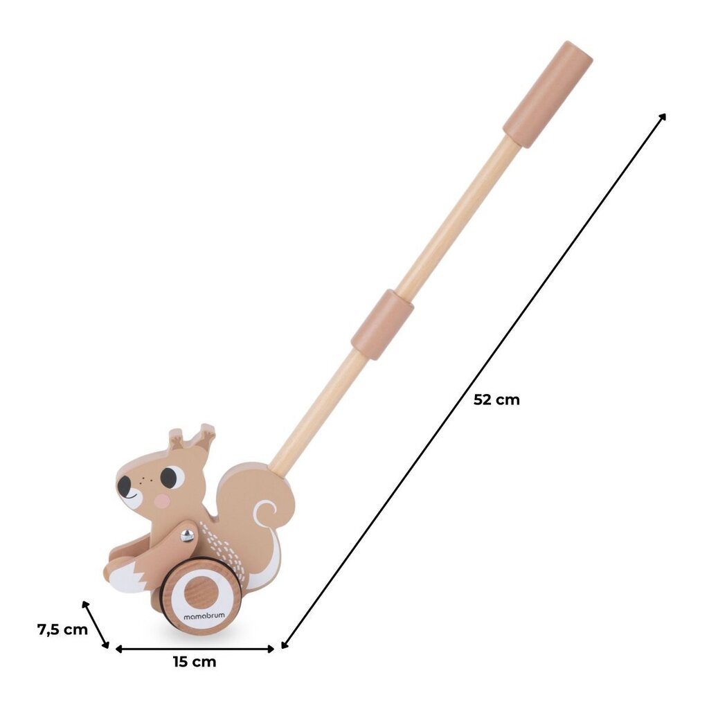 Medinis stumdomas žaislas voverė Mamabrum kaina ir informacija | Žaislai kūdikiams | pigu.lt