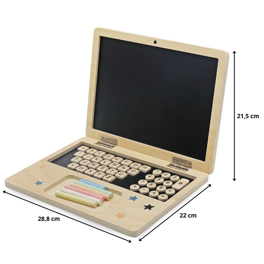 Medinis nešiojamas kompiuteris su edukacine lenta Mamabrum цена и информация | Lavinamieji žaislai | pigu.lt