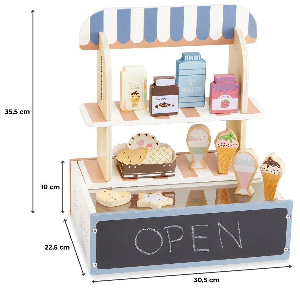 Medinė parduotuvė - kavinė su priedais vaikams Mamabrum kaina ir informacija | Žaislai mergaitėms | pigu.lt