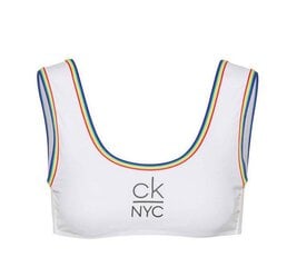 Calvin Klein maudymosi liemenėlė moterims KW0KW00908, balta цена и информация | Купальники | pigu.lt