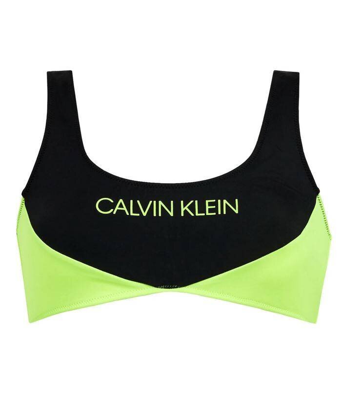Calvin Klein maudymosi liemenėlė moterims KW0KW00898, juoda kaina ir informacija | Maudymosi kostiumėliai | pigu.lt