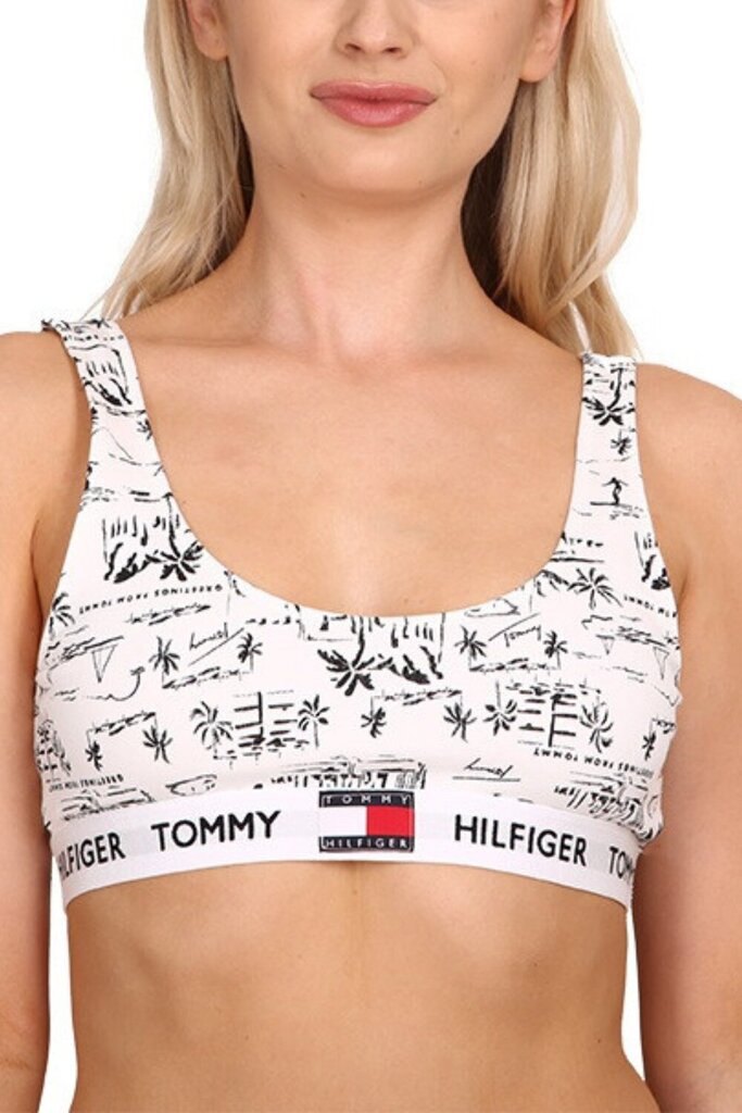 Tommy Hilfiger sportinė liemenėlė moterims UW0UW02246 0GA, smėlio spalvos kaina ir informacija | Liemenėlės | pigu.lt