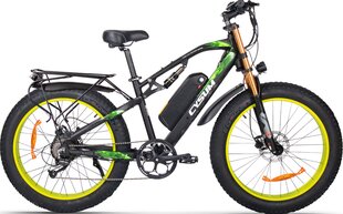Электровелосипед Cysum M900 Plus, 26", черный, 1000 Вт, 17 Ач LG цена и информация | Электровелосипеды | pigu.lt