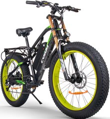 Электровелосипед Cysum M900 Plus, 26", черный, 1000 Вт, 17 Ач LG цена и информация | Электровелосипеды | pigu.lt