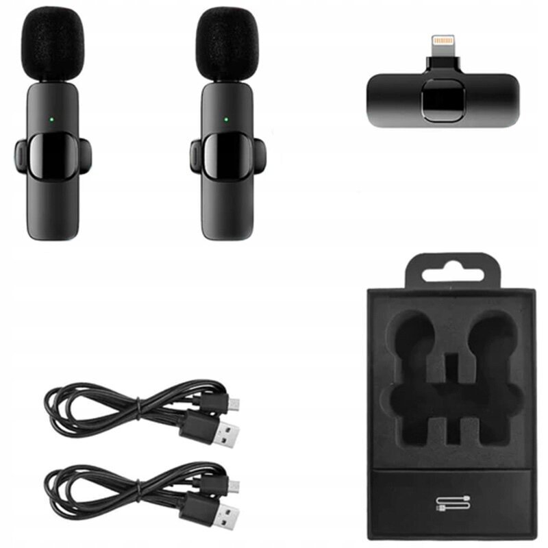 Apexel Wireless lavalier microphone kaina ir informacija | Priedai telefonams | pigu.lt