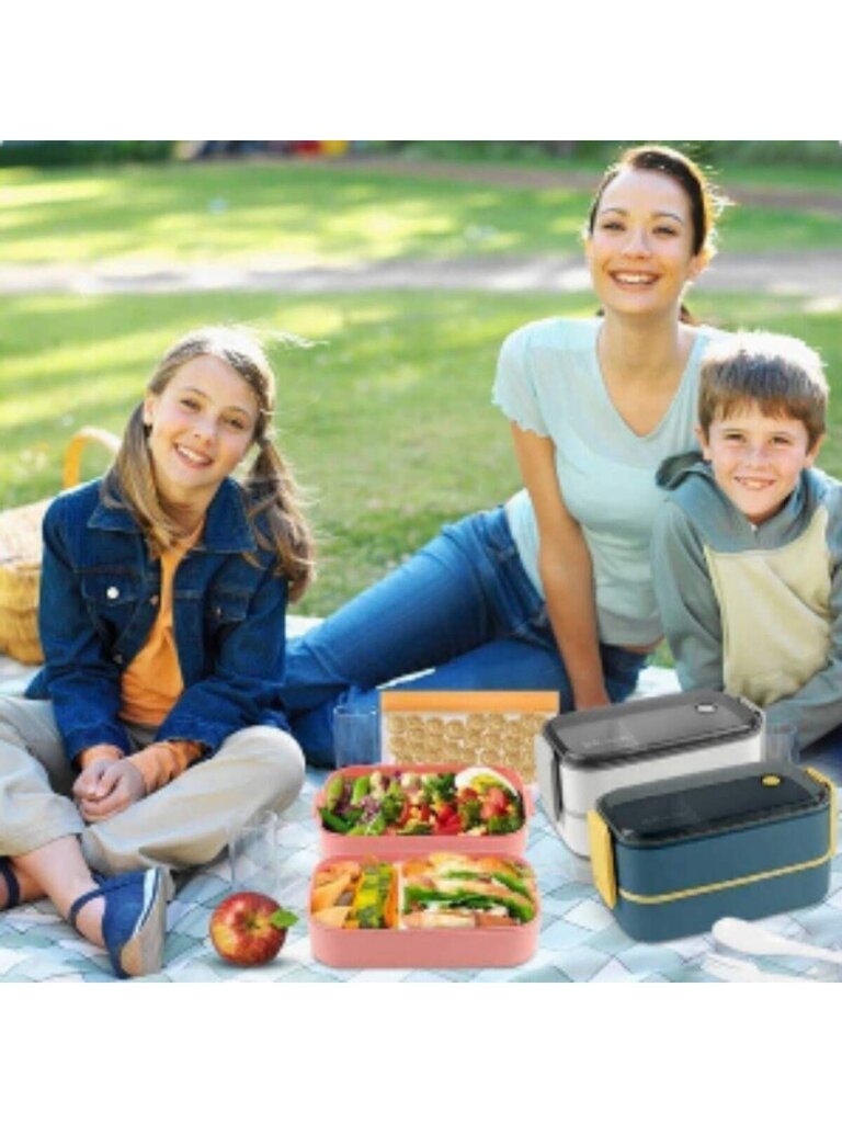 Pietų dėžutė su stalo įrankiais kaina ir informacija | Maisto saugojimo  indai | pigu.lt