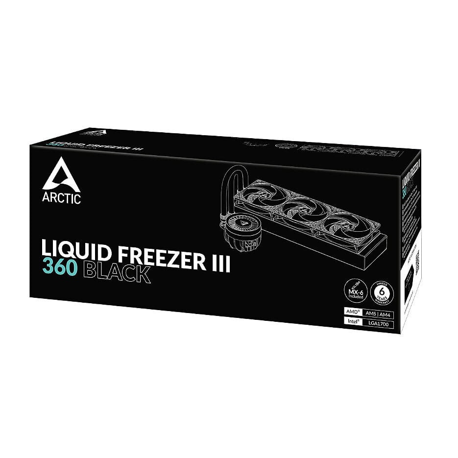 Arctic Liquid Freezer III 360 Black ACFRE00136A kaina ir informacija | Procesorių aušintuvai | pigu.lt