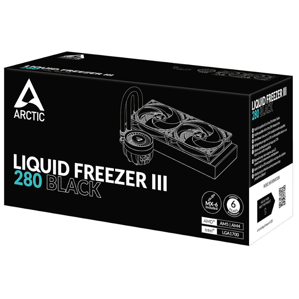 Arctic Liquid Freezer III 280 Black ACFRE00135A kaina ir informacija | Procesorių aušintuvai | pigu.lt