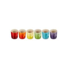 Набор из 6 чашек для капучино из керамогранита 200 мл разных цветов цена и информация | Стаканы, фужеры, кувшины | pigu.lt