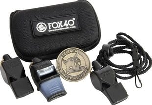 Švilpukas Fox40, juodas, 3 vnt. kaina ir informacija | Švilpukai | pigu.lt