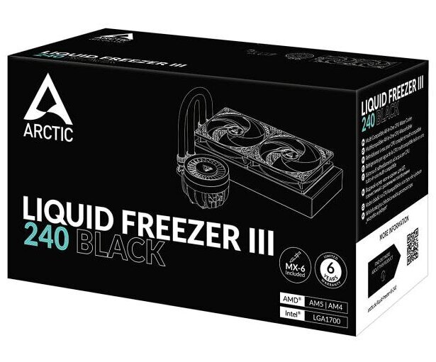 Arctic Liquid Freezer III 240 Black ACFRE00134A цена и информация | Procesorių aušintuvai | pigu.lt