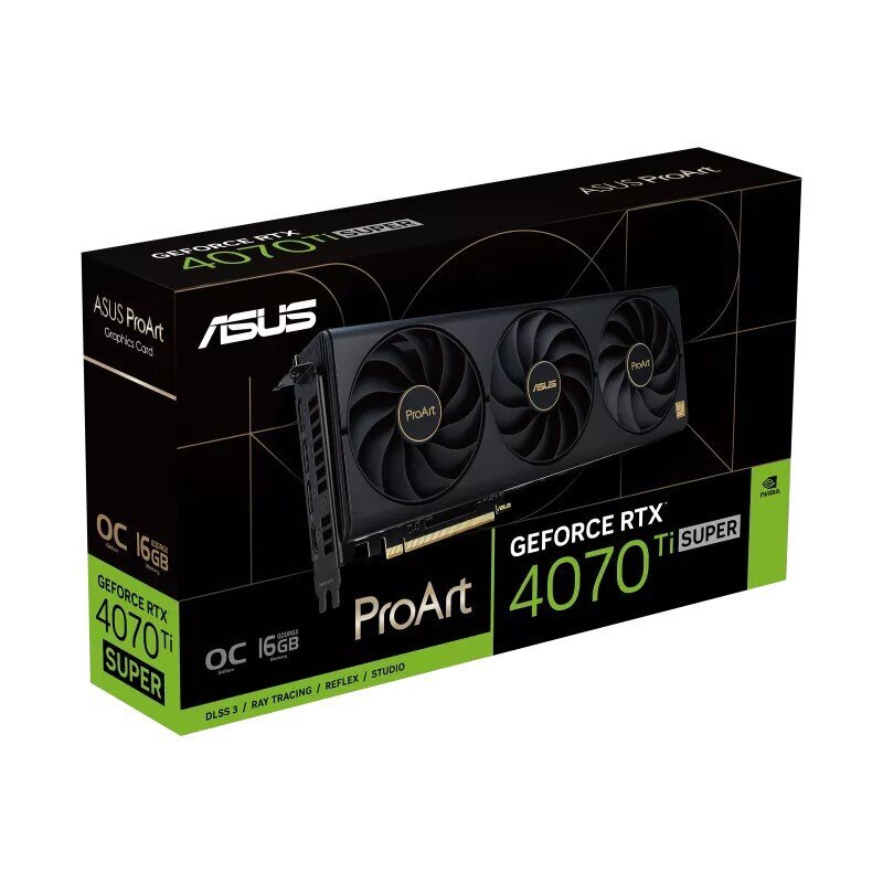 Asus ProArt GeForce RTX 4070 Ti Super OC Edition (90YV0KJ0-M0NA00) kaina ir informacija | Vaizdo plokštės (GPU) | pigu.lt