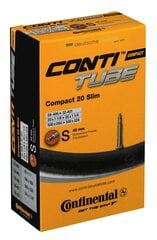 Kamera Continental Compact 20" , juoda kaina ir informacija | Dviračių kameros ir padangos | pigu.lt
