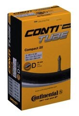 Dviračio kamera 20" Continental Compact D40, juoda kaina ir informacija | Dviračių kameros ir padangos | pigu.lt