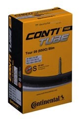 Dviračio kamera 26" Continental Tour, juoda kaina ir informacija | Dviračių kameros ir padangos | pigu.lt