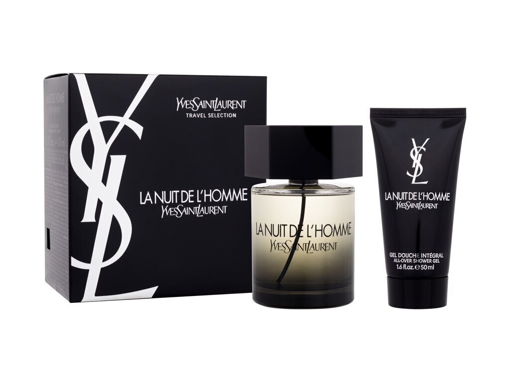 Rinkinys Yves Saint Laurent La Nuit L'Homme vyrams: tualetinis vanduo EDT, 100 ml + dušo gelis, 50 ml kaina ir informacija | Kvepalai vyrams | pigu.lt