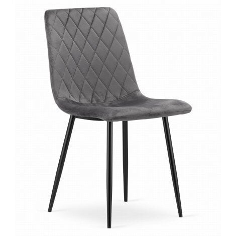 Kėdė Leobert Turin, pilka/juoda kaina ir informacija | Virtuvės ir valgomojo kėdės | pigu.lt