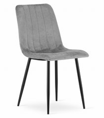 3-ių kėdžių komplektas Leobert Lava, pilkas/juodas kaina ir informacija | Virtuvės ir valgomojo kėdės | pigu.lt