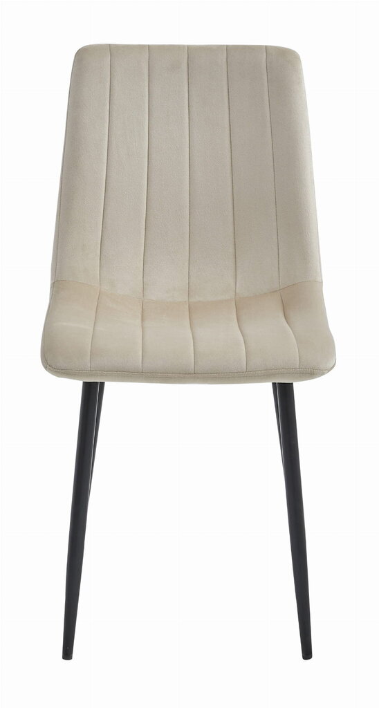 4-ių kėdžių komplektas Leobert Lava, smėlio/juodas kaina ir informacija | Virtuvės ir valgomojo kėdės | pigu.lt