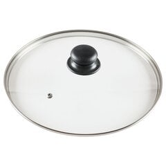 Стеклянная крышка, 28 см цена и информация | Cковородки | pigu.lt