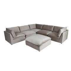 Modulinė sofa Home4you Tevy, pilka kaina ir informacija | Sofos | pigu.lt