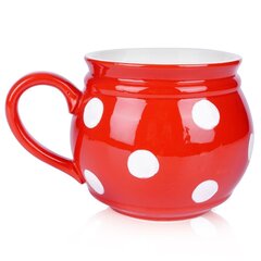 Керамическая чашка, красная, 950 мл цена и информация | Стаканы, фужеры, кувшины | pigu.lt