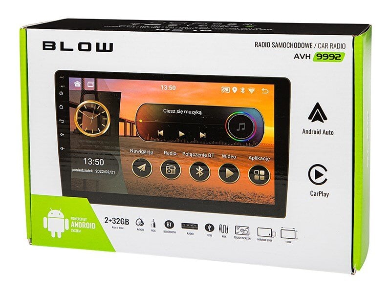 Blow AVH-9992 2DIN kaina ir informacija | MP3 grotuvai | pigu.lt