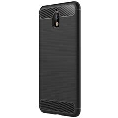„Carbon“ твердый силиконовый чехол (TPU) - черный (Nokia 3.1 2018) цена и информация | Чехлы для телефонов | pigu.lt