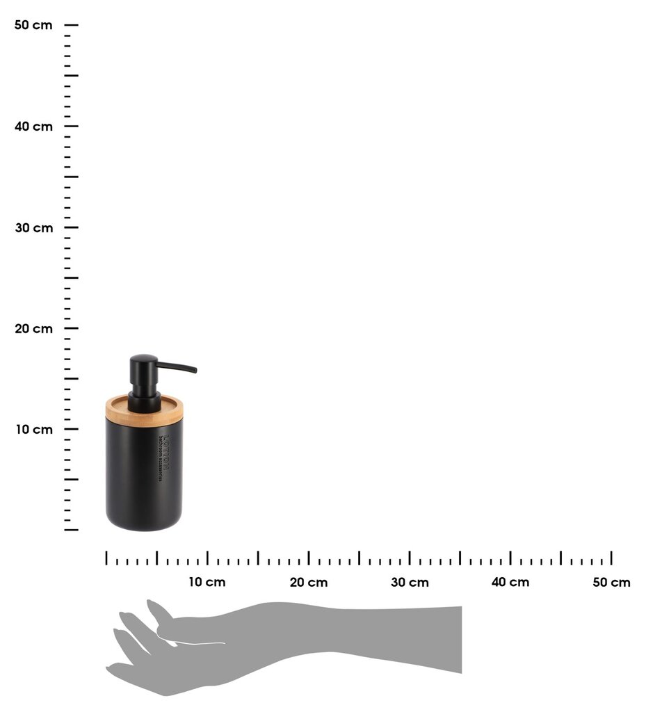 Loudis juodas muilo dozatorius 280 ml kaina ir informacija | Vonios kambario aksesuarai | pigu.lt