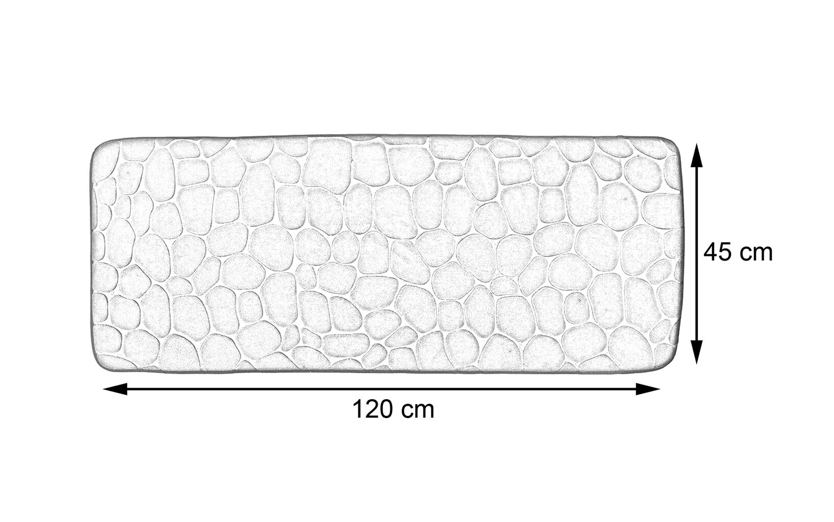 Vonios kilimėlis 45x120 kaina ir informacija | Vonios kambario aksesuarai | pigu.lt
