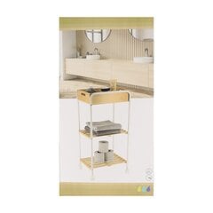 Vonios lentyna 3 lygiai baltas bambukas kaina ir informacija | Vonios kambario aksesuarai | pigu.lt