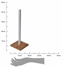 Baltas bambuko tualetinio popieriaus laikiklis kaina ir informacija | Vonios kambario aksesuarai | pigu.lt