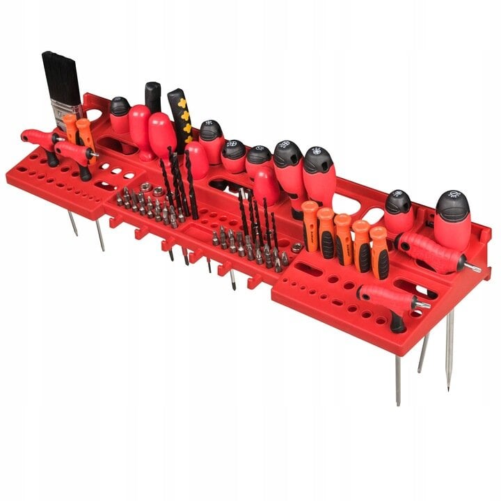 Sienelė įrankiams su įvairiomis lentynomis PAFEN-MIX58 117 cm x 57.6 cm цена и информация | Įrankių dėžės, laikikliai | pigu.lt