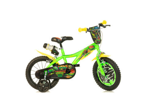 Vaikiškas dviratis Ninja Turtles, 14'', žalias kaina ir informacija | Dviračiai | pigu.lt