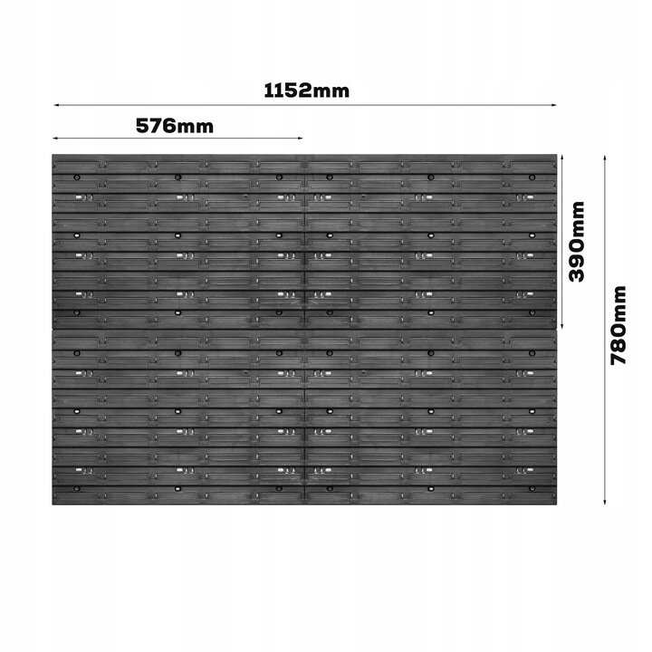 Sienelė įrankiams su įvairiomis lentynomis Fluuxar 005 1152 x 780 mm kaina ir informacija | Įrankių dėžės, laikikliai | pigu.lt