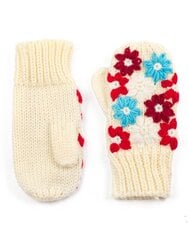 Варежки "Flowers in Cream" цена и информация | Женские перчатки | pigu.lt