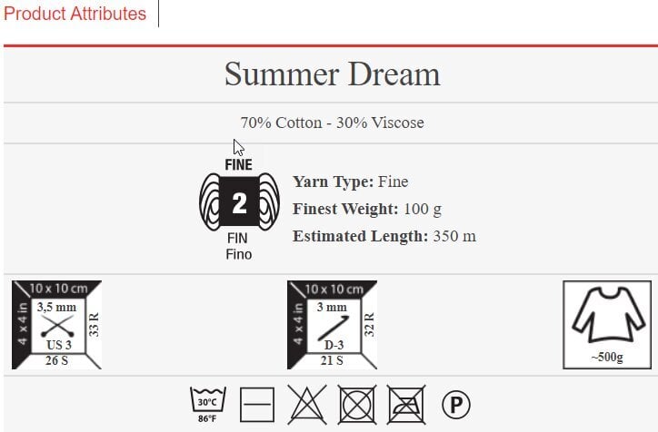 Mezgimo siūlai YarnArt Summer Dream 100g. spalva 4301 цена и информация | Mezgimui | pigu.lt