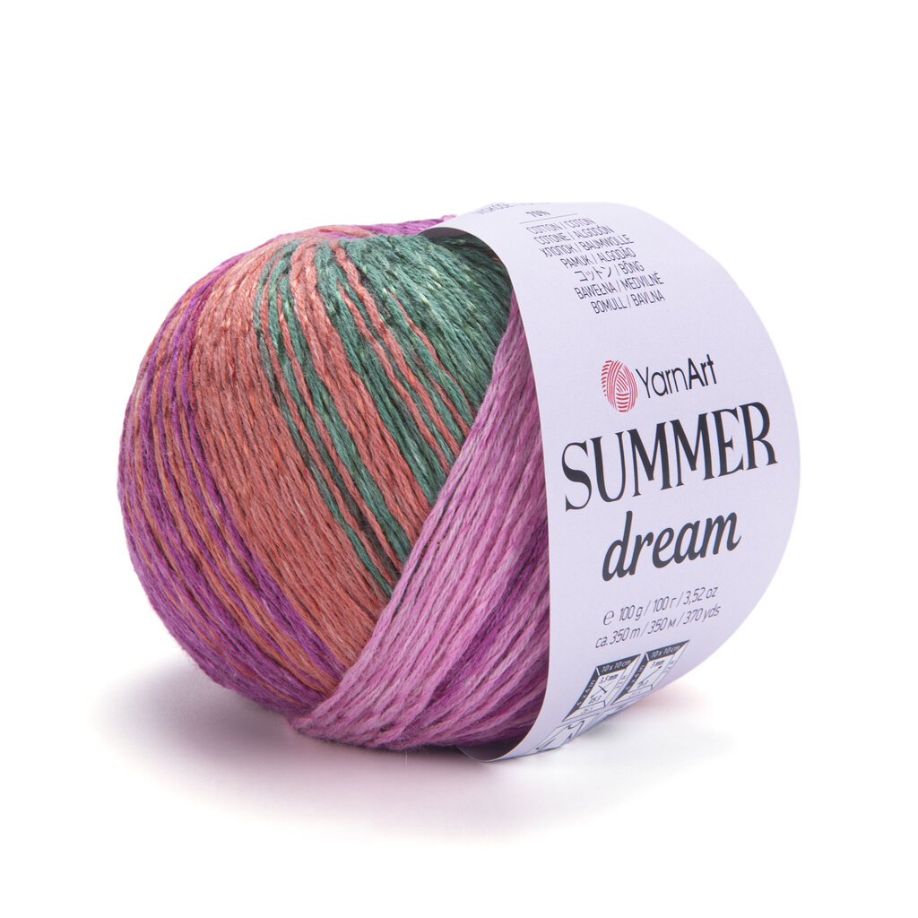 Mezgimo siūlai YarnArt Summer Dream 100g. spalva 4307 цена и информация | Mezgimui | pigu.lt