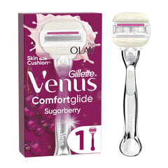 Бритва с запасным лезвием Gillette Venus Comfortglide Sugarberry для женщин цена и информация | Косметика и средства для бритья | pigu.lt