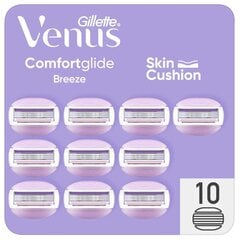 Skutimosi galvutės Gillette Venus Comfortglide Breeze moterims, 10 vnt. kaina ir informacija | Skutimosi priemonės ir kosmetika | pigu.lt