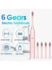 Электрическая зубная щетка с 4 насадками, Electronics LV- 338, 1 шт. цена и информация | Электрические зубные щетки | pigu.lt