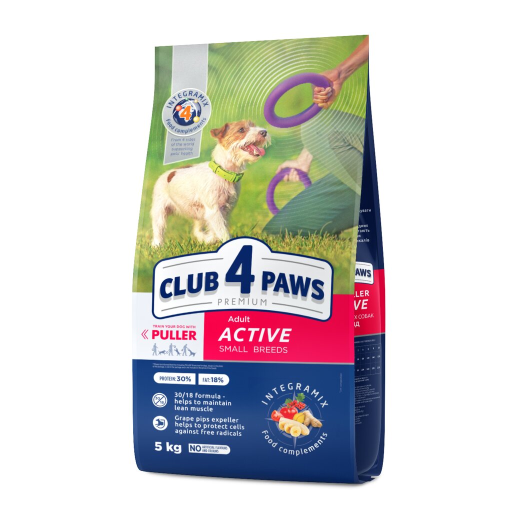 Club 4 Paws Premium suaugusiems aktyviems mažų veislių šunims, 5 kg kaina ir informacija | Sausas maistas šunims | pigu.lt