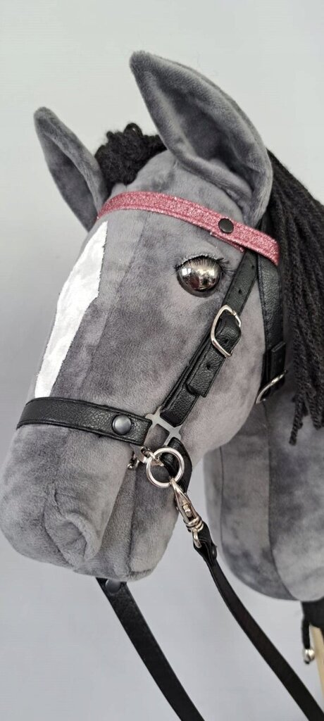Pliušinis žirgas ant lazdos šokinėjimui Hobby Tovero, pilkas цена и информация | Žaislai kūdikiams | pigu.lt