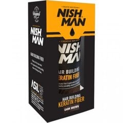 Загуститель кератиновый для волос Nishman Hair Building Keratin Fiber, Dark Brown, 21 г цена и информация | Средства для укладки волос | pigu.lt