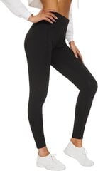 Женские теплые спортивные леггинсы Safort, чёрные 71 см цена и информация | Спортивная одежда для женщин | pigu.lt