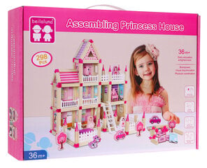 Деревянный кукольный дом с мебелью, 268 предметов цена и информация | Игрушки для девочек | pigu.lt
