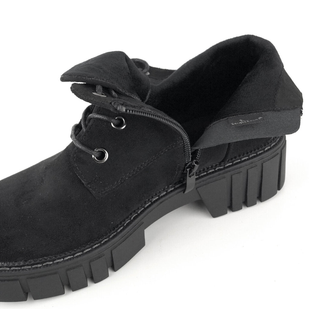 Sergio Leone aulinukai moterims, juodi kaina ir informacija | Aulinukai, ilgaauliai batai moterims | pigu.lt
