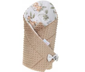 Dvipusis kūdikio vokelis - antklodė Babymam, 80x80 cm, baltas/smėlio kaina ir informacija | Vokeliai, miegmaišiai, pagalvės | pigu.lt