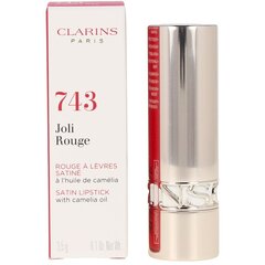 Помада для губ Clarins Joli Rouge Satin, 743 Cherry Red, 3.5 г цена и информация | Помады, бальзамы, блеск для губ | pigu.lt